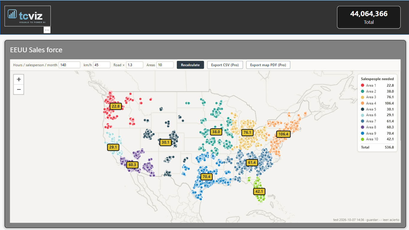 Sales Territory Balancer screenshot