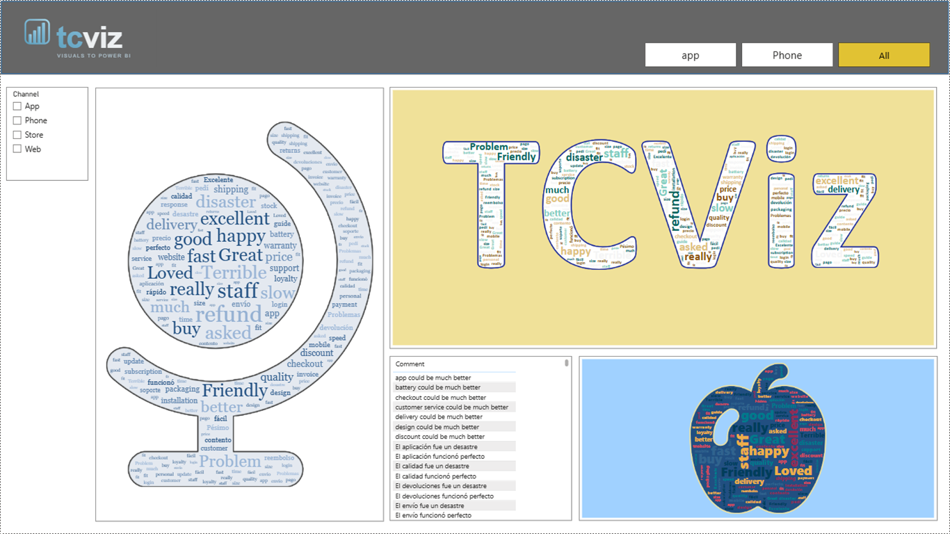 Word Cloud by TCViz screenshot